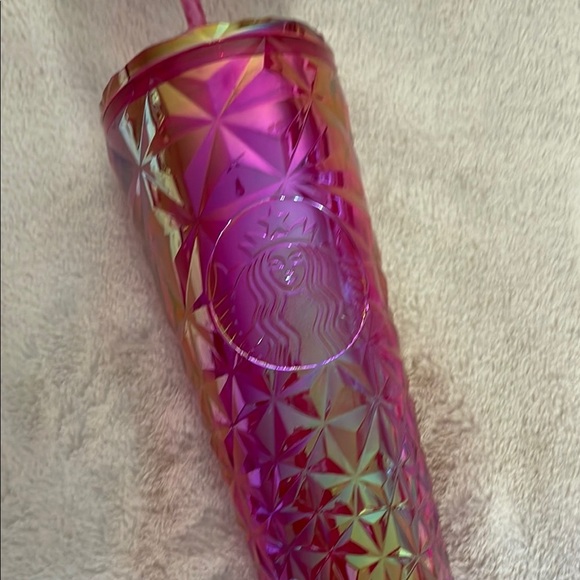 Starbucks Pink Textured Water Bottle - Picture 3 of 6